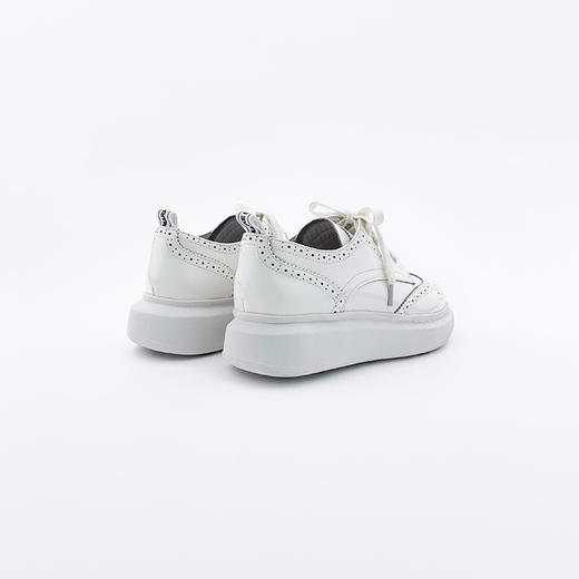 SAFICOO时尚休闲英伦风百搭真皮平底小白鞋 商品图3