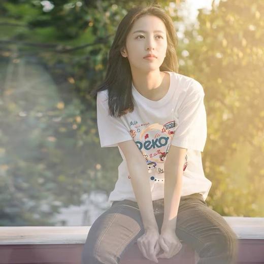 chic港味半袖 小众设计感白色短袖t恤女韩版宽松上衣潮 商品图3