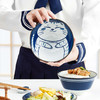 御宅独角兽餐具组 蓝色猫咪一人食餐具 商品缩略图1