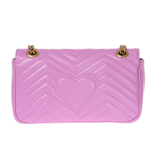 GUCCI 古驰 GG Marmont系列女士小号紫色牛皮绗缝手提单肩包 443497 DRW3T 5554 商品图1