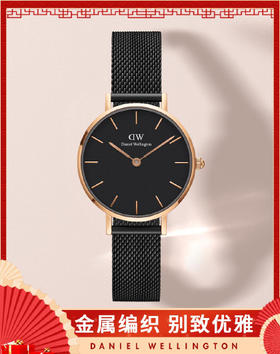 7350068247248 丹尼尔惠灵顿DANIEL WELLINGTON 28mm轻奢精巧雅致金属编织石英表女 DW00100219