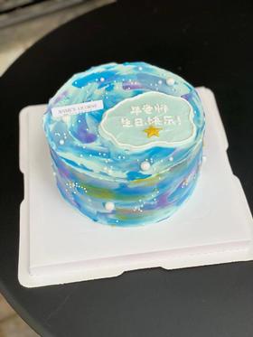 简约手绘奶油蛋糕