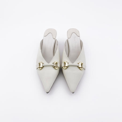 SAFICOO 时尚尖头女士半拖 真皮低跟凉鞋 商品图1