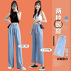 女装浅蓝色牛仔裤女高腰显瘦阔腿垂感拖地裤子薄款 商品缩略图1