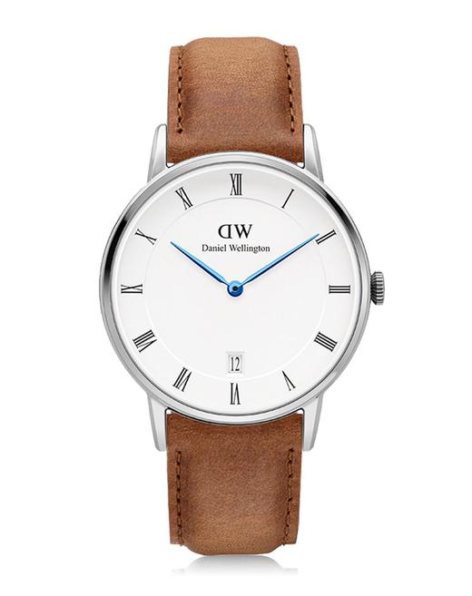 7350068244100 丹尼尔惠灵顿DANIEL WELLINGTON 经典英伦湛蓝指针罗马数字刻度皮带石英男表 DW00100084 商品图0