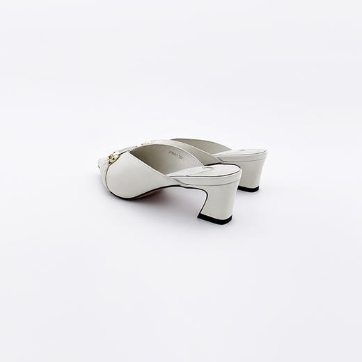 SAFICOO 时尚尖头女士半拖 真皮低跟凉鞋 商品图5