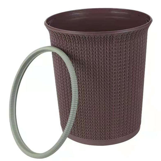 【8.9元/个】尔海之家7650藤编压圈纸篓（1113166） 商品图0