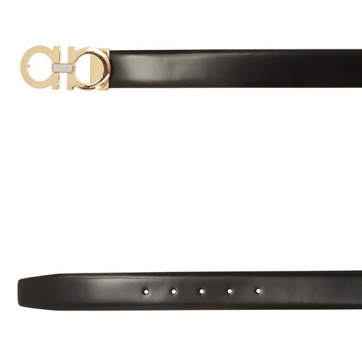 FERRAGAMO 菲拉格慕 男士双面可调式GANCINI马衔扣腰带 黑色 67 9493 723890 商品图3