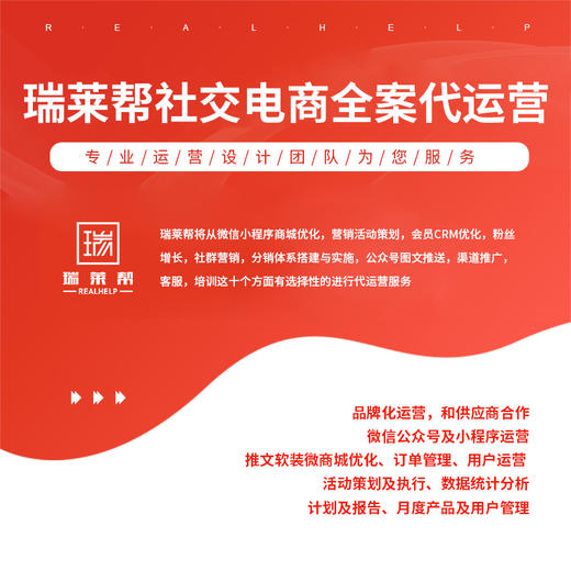 瑞莱帮私域全链路代运营业务咨询 商品图0