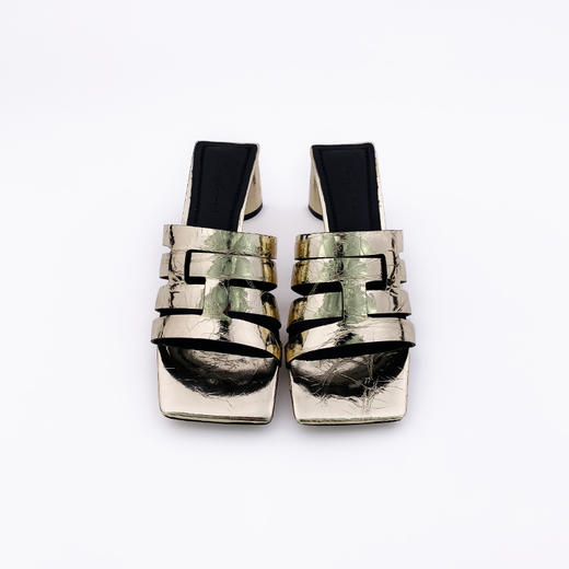 SAFICOO金属色时尚个性方头真皮凉鞋 商品图1