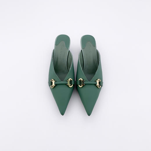 SAFICOO 时尚尖头女士真皮半拖 低跟凉鞋 商品图1