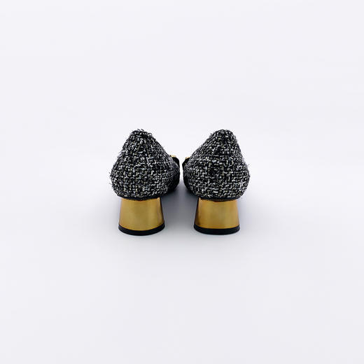 SAFICOO经典黑白格时尚尖头 低跟真皮女鞋 商品图4