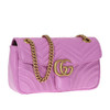 GUCCI 古驰 GG Marmont系列女士小号紫色牛皮绗缝手提单肩包 443497 DRW3T 5554 商品缩略图2
