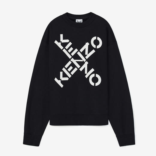 KENZO 高田贤三 男士logo印花棉质运动衫 黑色 FA65 SW521 4MS 99 商品图0