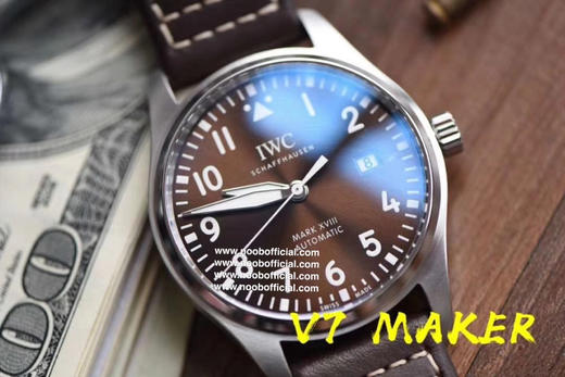 V7厂神器重磅力推，良心升级IWC飞行员马克十八系列级副本V2升级如下：1.秒针针孔升级同步原装小帽子结构 商品图12