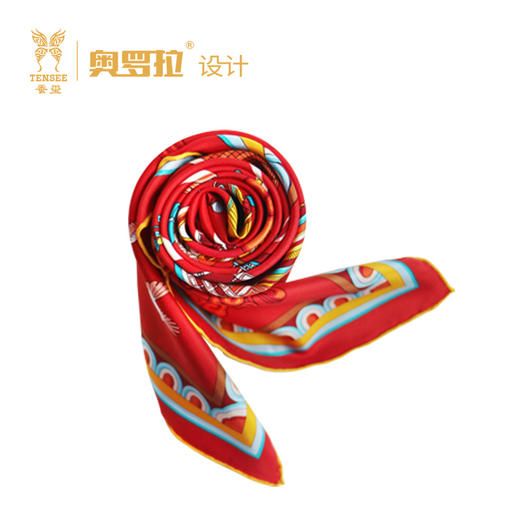 国之庆典艺术丝巾（红） 商品图1