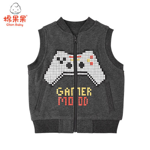 商场同款棉果果春秋季男童挂里大毛圈针织马夹M312171221439 商品图0