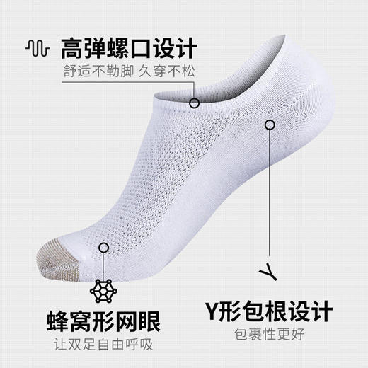 【送日式搓澡巾1条】宾卡加铜离子防臭袜、军工级防臭船袜潜艇兵专用袜男女款船袜 商品图9