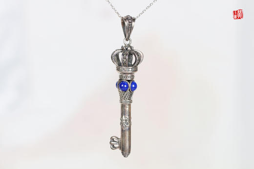 【钥匙】原矿青金石吊坠 商品图0