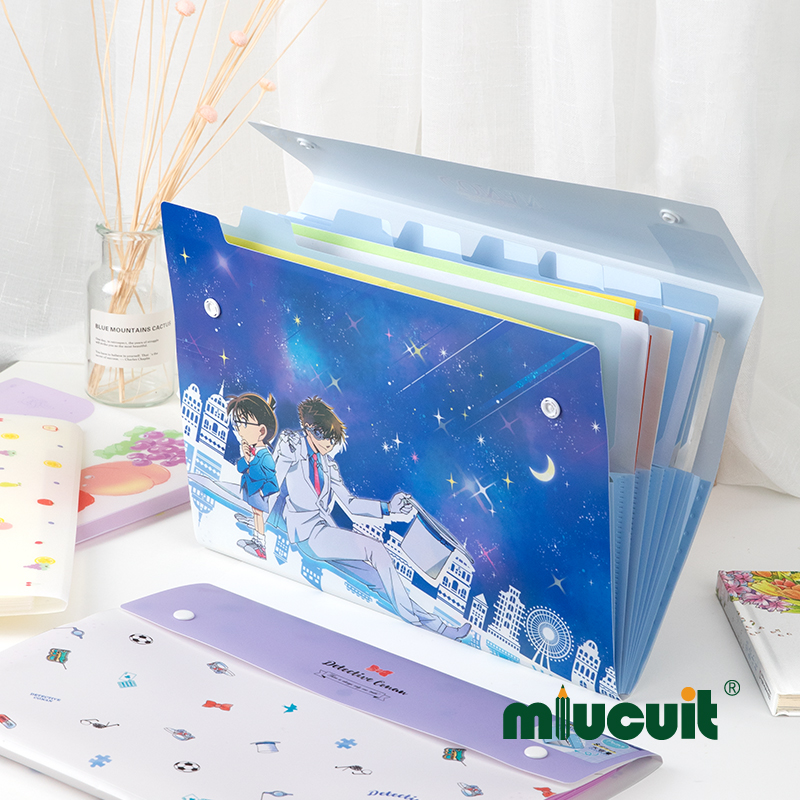 日本进口CRUX柯南限定款名侦探柯南联名款学生A4文件收纳夹 试卷 风琴文件袋