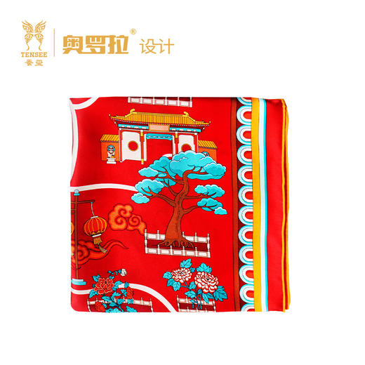 国之庆典艺术丝巾（红） 商品图2