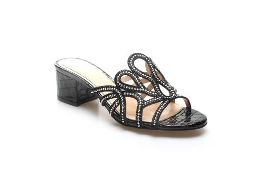 豪麟名鞋奥莱迪嘉女装羊皮凉拖T169152L黑色  原价2260元 商品图0