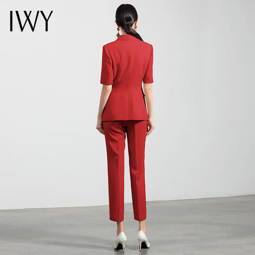 IWY高端湖蓝色卡其色红色西装套装女职业装气质总裁西服正装休闲CP11252 商品图8