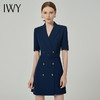 IWY/西装连衣裙短袖藏青色高端职业装修身气质售楼部工作服女面试q11248 商品缩略图0