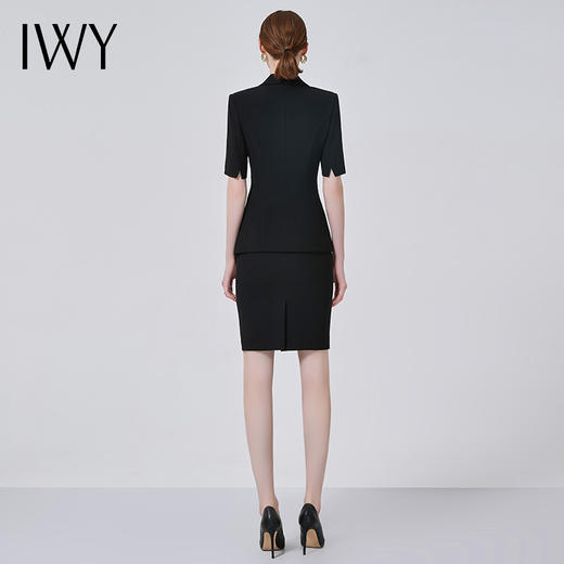 IWY/黑色时尚高端经理职业装女套装名媛气质商务小香风西装套裙深VC11232+S11232黑色 商品图3