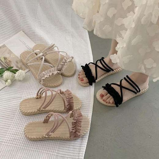 平底两穿凉拖鞋ins潮夏季罗马学生女鞋 商品图1