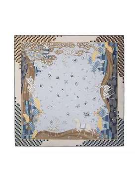 【皇锦】印花方巾·九色鹿