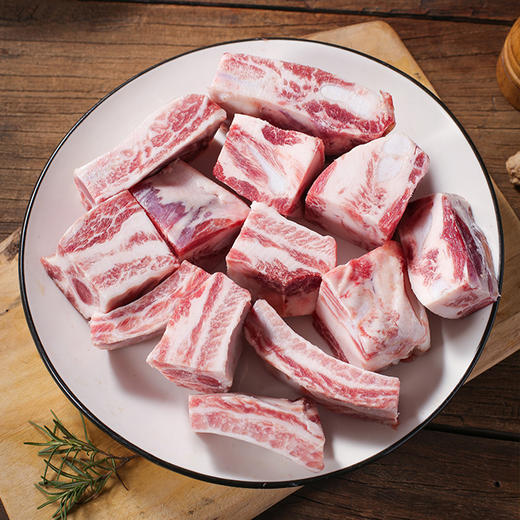 【2-4包 1.2-2.4斤装】西班牙伊比利亚黑猪雪花肋排600克-1200克 骨肉相间 山林果香 肥而不腻 煎烤焖炖 商品图1