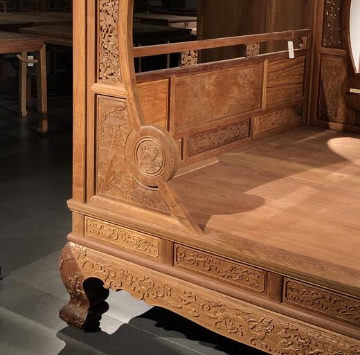 红桥红  家具严选  缅甸花梨（大果紫檀）【193 双月洞 花鸟清式 架子床】 商品图2