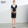 IWY/黑白拼色正装连衣裙时尚气质名媛ol工作服职业装女套裙主持人Q957 商品缩略图2