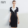 IWY/黑白拼色正装连衣裙时尚气质名媛ol工作服职业装女套裙主持人Q957 商品缩略图0