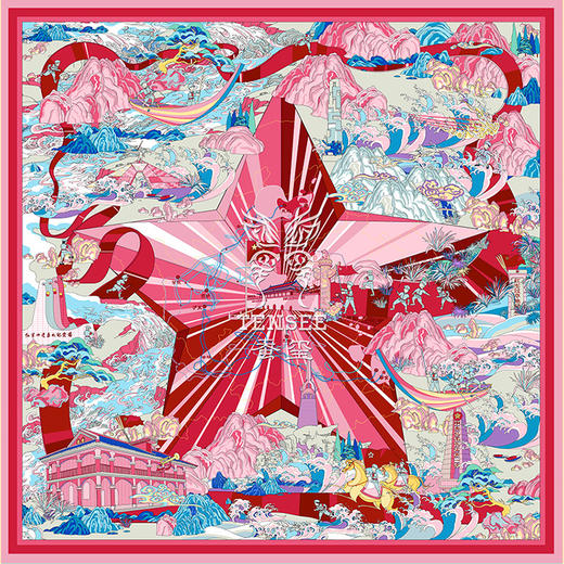 建党系列丝巾产品 万里长征艺术丝巾 商品图0