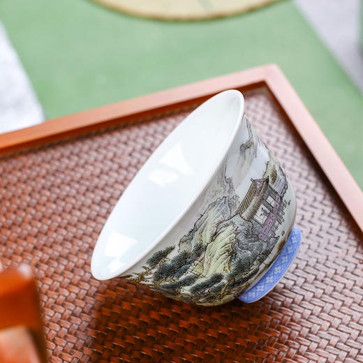 粉彩山水楼阁杯03 商品图1