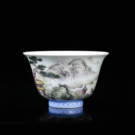 粉彩山水楼阁杯01 商品图3