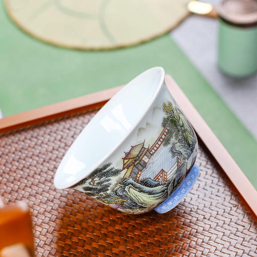 粉彩山水楼阁杯04 商品图1