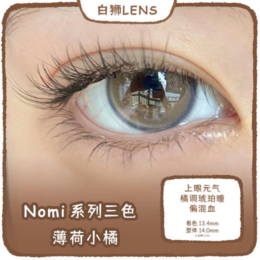 Lisance旗下 · Nomi系列三色 · 薄荷小橘｜14.0mm中等直径 年抛美瞳 商品图0