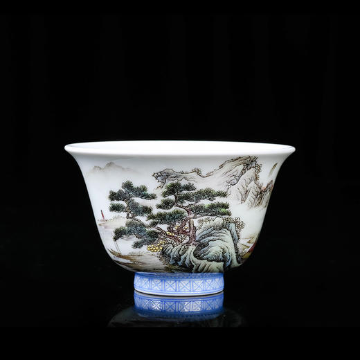粉彩山水楼阁杯02 商品图4