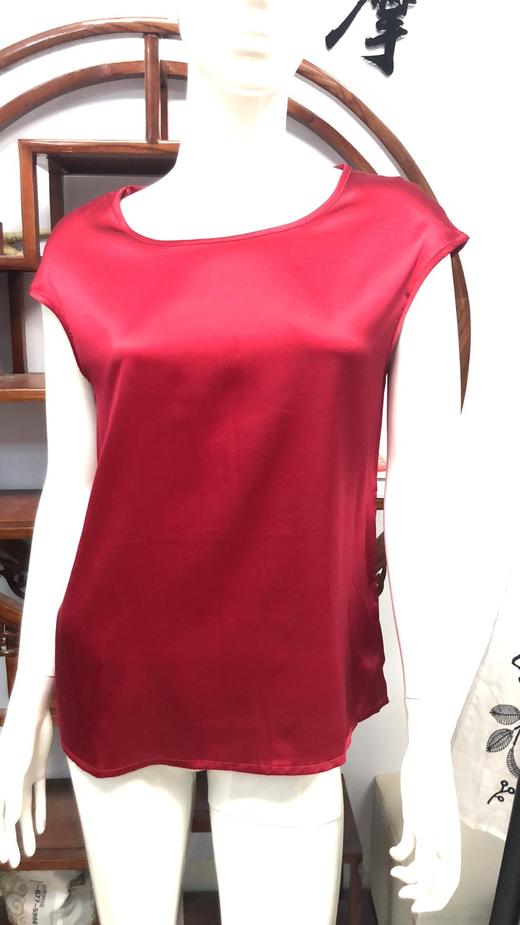 丁摩 真丝圆领纯色T恤上衣6716-DY199 商品图14