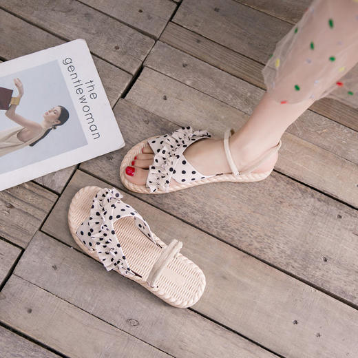 凉拖鞋女鞋舒适ins潮夏季学生两穿罗马平底鞋 商品图4