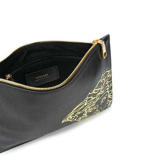 VERSACE 范思哲 男士牛皮美杜莎印花头像手拿包 黑色 DP85102 DVTG4M DNZ5H 商品图2