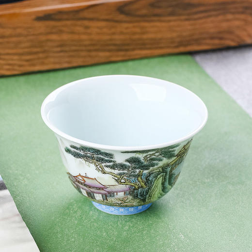 粉彩山水楼阁杯04 商品图2