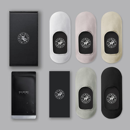 【5双礼盒装】日本MILMUMU羊奶丝呼吸袜船袜隐形袜男女士夏天短袜盒装 商品图4