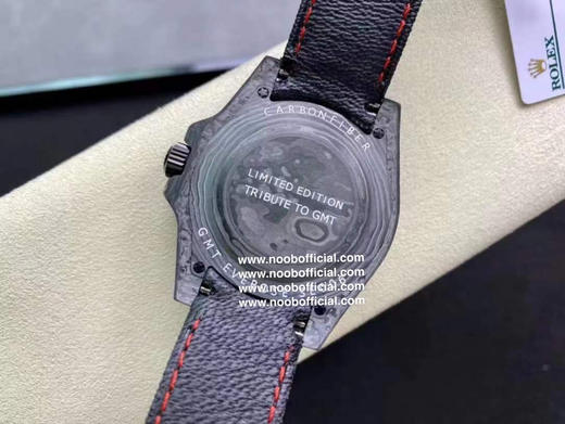 NOOB新品 匠心合一 追梦不止碳纤维定制版，腕表佩戴轻便，外表坚硬，每一只腕表都拥有不同的碳纤花纹。 【表壳】腕表尺寸40X12.4吻合原装。NOOB匠心铸造碳纤维劳力士的风采 商品图5