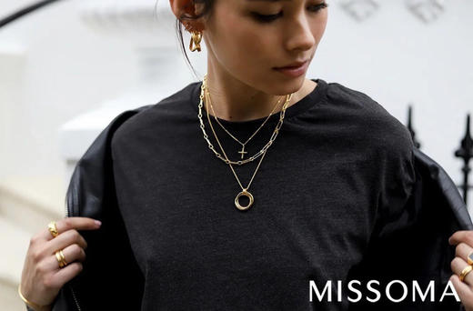 411-5 流金岁月 袁泉同款MIS 圆形缠绕项链 圆形缠绕耳环 商品图3