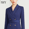 IWY/藏青气质时尚职业西装连衣裙女长袖双排扣修身显瘦通勤上班工作服Q902-N 商品缩略图4