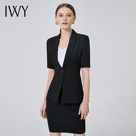 IWY/黑色时尚高端经理职业装女套装名媛气质商务小香风西装套裙深VC11232+S11232黑色